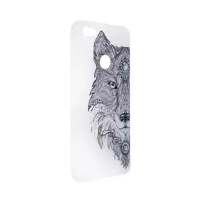   Samsung Galaxy J6 Plus szilikon tok, hátlaptok, telefon tok, farkas mintás, átlátszó