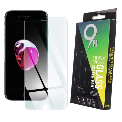 iPhone 7 / 8 / SE 2020 / SE 2022 tempered glass, üvegfólia, előlapi, edzett, 10db/csomag