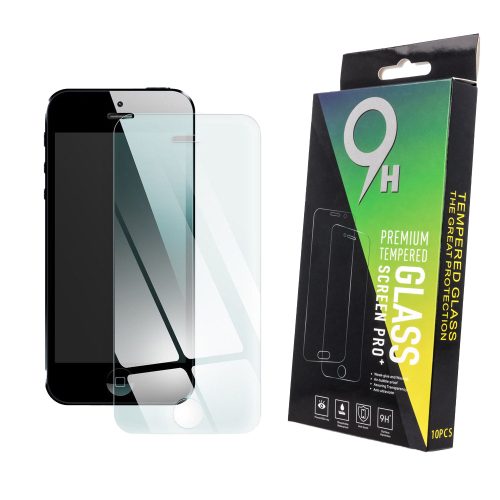 iPhone 5 / 5S / 5C / SE tempered glass, üvegfólia, előlapi, edzett, 10db/csomag