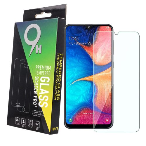 Samsung Galaxy A20e tempered glass, üvegfólia, előlapi, edzett, 10db/csomag