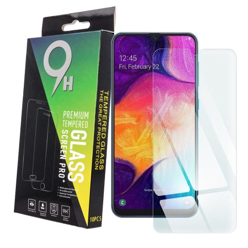Samsung Galaxy A50 / A30s tempered glass, üvegfólia, előlapi, edzett, 10db/csomag