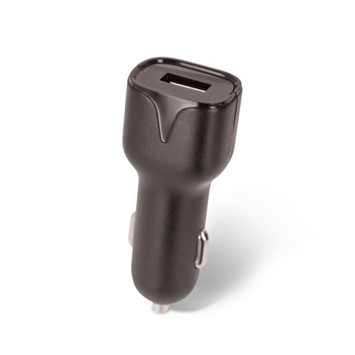 Szivartöltő fej, autós töltő, USB port, 1A, fekete, Maxlife MXCC-01