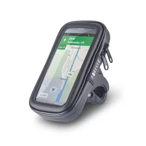   Kerékpáros mobiltelefon tartó, kormányra szerelhető, 360 fokban elfordítható, 6,5 col, fekete, Forever BH-100