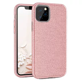   iPhone 11 Pro szilikon tok, hátlaptok, telefon tok, csillámos, pink, Glitter