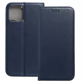   iPhone 11 Pro Max könyvtok, fliptok, telefon tok, mágneszáras, bankkártyatartós, sötétkék, Smart Magnetic