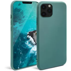   iPhone 11 Pro szilikon tok, hátlaptok, telefon tok, matt, szürkés kék