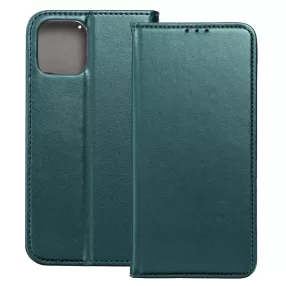   iPhone 11 Pro Max könyvtok, fliptok, telefon tok, mágneszáras, bankkártyatartós, zöld, Smart Magnetic