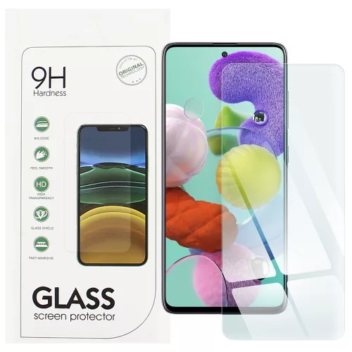 Samsung Galaxy A71 / M51 üvegfólia, tempered glass, előlapi, edzett, 9H, 0.3mm