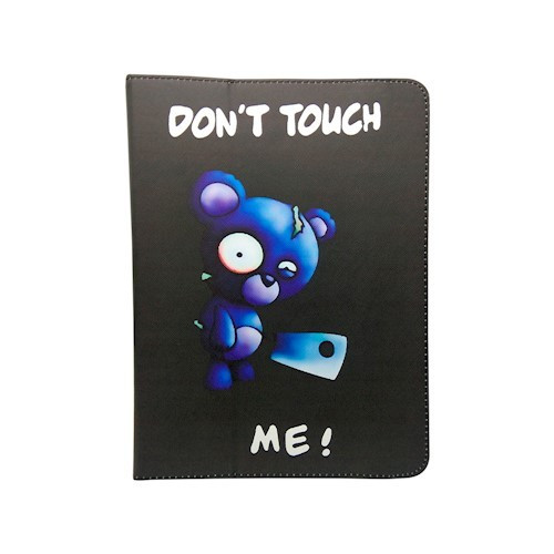 Univerzális 9-10 colos tablet könyvtok, mappa tok, Don't touch me! Bear mintás