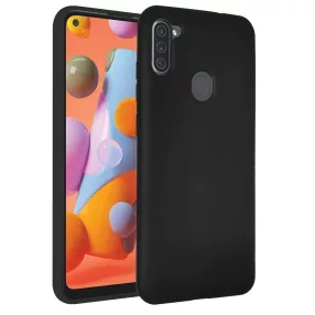   Samsung Galaxy A11 szilikon tok, hátlaptok, telefon tok, matt, fekete