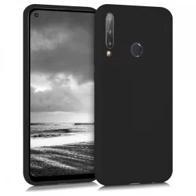   Huawei P40 Lite E / Y7P szilikon tok, hátlaptok, telefon tok, matt, fekete