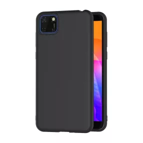   Huawei Y5P szilikon tok, hátlaptok, telefon tok, matt, fekete