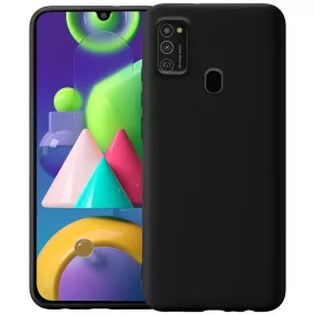   Samsung Galaxy M21 szilikon tok, hátlaptok, telefon tok, matt, fekete