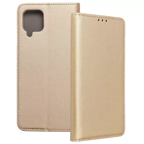   Samsung Galaxy A42 5G könyvtok, fliptok, telefon tok, mágneszáras, bankkártyatartós, arany