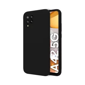   Samsung Galaxy A42 5G szilikon tok, hátlaptok, telefon tok, matt, fekete