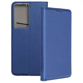   Samsung Galaxy S21 Ultra 5G könyvtok, fliptok, telefon tok, mágneszáras, bankkártyatartós, sötétkék