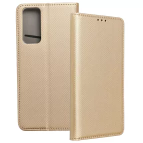   Huawei P Smart 2021 könyvtok, fliptok, telefon tok, mágneszáras, bankkártyatartós, arany