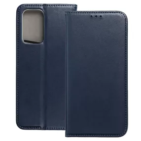   Samsung Galaxy A72 4G / 5G könyvtok, fliptok, telefon tok, mágneszáras, bankkártyatartós, sötétkék, Smart Magnetic