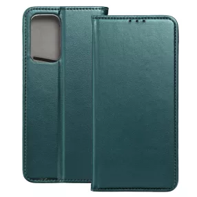   Samsung Galaxy A72 4G / 5G könyvtok, fliptok, telefon tok, mágneszáras, bankkártyatartós, zöld, Smart Magnetic