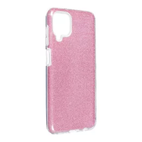   Samsung Galaxy A12 / A12 Nacho / M12 szilikon tok, hátlaptok, telefon tok, csillámos, pink, Glitter
