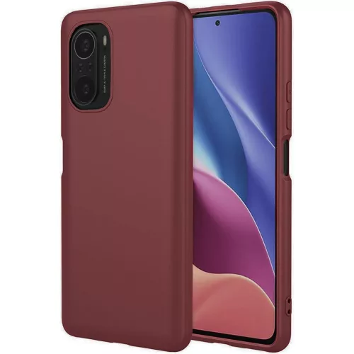 Xiaomi Mi 11i / Redmi K40 / K40 Pro / Poco F3 / F3 Pro szilikon tok, hátlaptok, telefon tok, matt, bordó