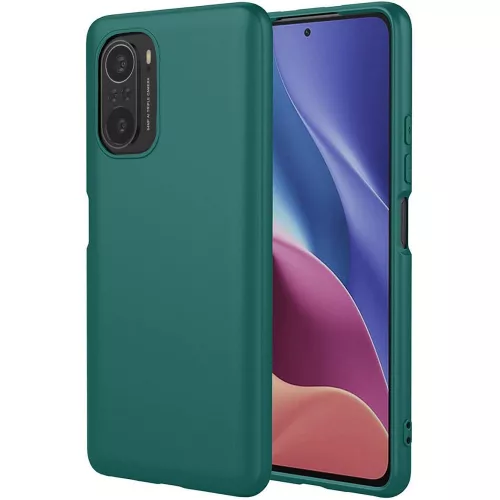 Xiaomi Mi 11i / Redmi K40 / K40 Pro / Poco F3 / F3 Pro szilikon tok, hátlaptok, telefon tok, matt, zöld