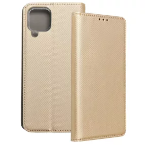   Samsung Galaxy A22 4G könyvtok, fliptok, telefon tok, mágneszáras, bankkártyatartós, arany