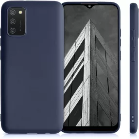   Samsung Galaxy A03s szilikon tok, hátlaptok, telefon tok, matt, sötétkék
