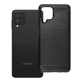   Samsung Galaxy A22 4G szilikon tok, hátlaptok, telefon tok, karbon mintás, fekete, Simple Carbon
