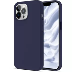   iPhone 13 Pro szilikon tok, hátlaptok, telefon tok, matt, kék