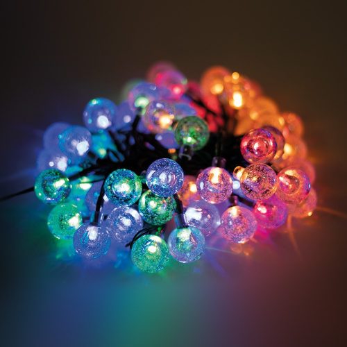 LED kristályos fényfüzér 30 gömbbel, 5M, több színű, Forever Light CB102
