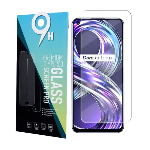 Realme 8i / 9i / Oppo A96 4G üvegfólia, tempered glass, előlapi, edzett, 9H, 0,3mm