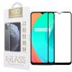 Realme C11 2021 / C20 üvegfólia, tempered glass, előlapi, 10D, edzett, hajlított, fekete kerettel