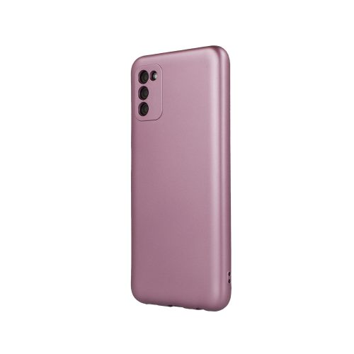 Samsung Galaxy A13 5G / A04s szilikon tok, hátlaptok, telefon tok, mikroszálas belsővel, rózsaszín, Metallic