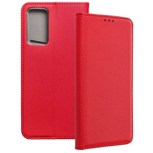 Xiaomi Poco M4 Pro 5G könyvtok, fliptok, telefon tok, mágneszáras, bankkártyatartós, piros