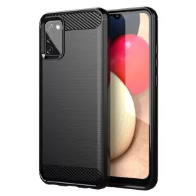   Samsung Galaxy A03s szilikon tok, hátlaptok, telefon tok, karbon mintás, fekete, Simple Carbon