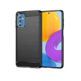   Samsung Galaxy M52 5G szilikon tok, hátlaptok, telefon tok, karbon mintás, fekete, Simple Carbon