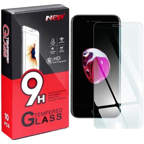 iPhone 7 Plus / 8 Plus üvegfólia, tempered glass, előlapi, edzett, 10db/csomag