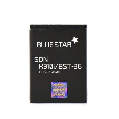 BlueStar Sony Ericsson BST-36 K310i K510i J300 W200 utángyártott akkumulátor 750mAh