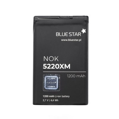 BlueStar Nokia 5220 XM 5630 XM 6303 6730 3720 C3 C5-00 C6-01 BL-5CT utángyártott akkumulátor 1200mAh