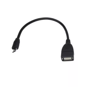 Adapter, átalakító, OTG, USB -> Micro usb, fekete