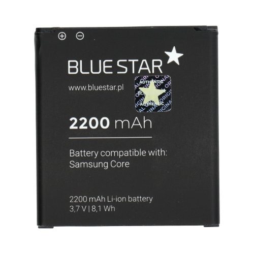 Samsung Galaxy Core Prime akkumulátor, EB-BG360BBE kompatibilis, 2200mAh, Bluestar