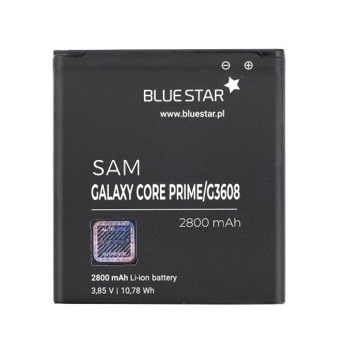 Samsung Galaxy Core Prime akkumulátor, EB-BG360BBE kompatibilis, 2800mAh, Bluestar