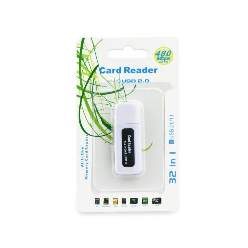 USB OTG fehér memóriakártya olvasó 2,0