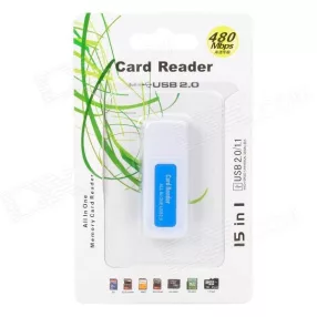 USB OTG fehér -kék memóriakártya olvasó 2,0