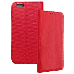   iPhone 7 / 8 / SE 2020 / SE 2022 könyvtok, fliptok, telefon tok, szilikon keretes, mágneszáras, piros