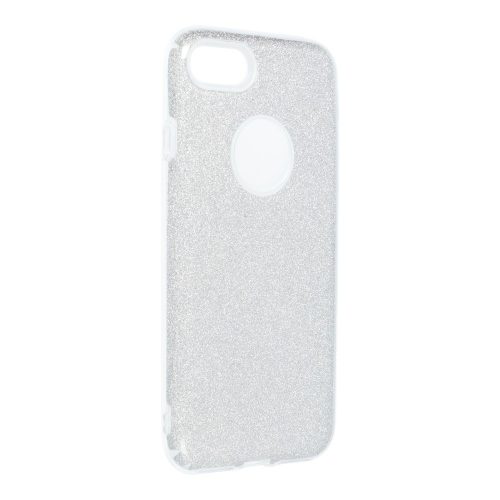 iPhone 7 / 8 szilikon tok, hátlaptok, telefon tok, csillámos, ezüst