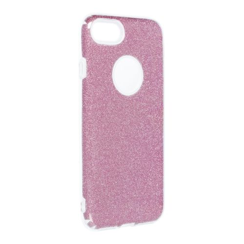 iPhone 7 / 8 szilikon tok, hátlaptok, telefon tok, csillámos, pink