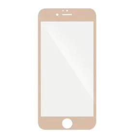   iPhone 6 / 6S üvegfólia, tempered glass, előlapi, 5D, edzett, hajlított, arany kerettel