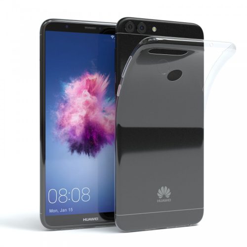 Huawei P Smart szilikon tok, hátlaptok, telefon tok, vékony, átlátszó, 0.5mm